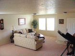 View of the living room from the stairs.