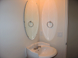Downstairs half bathroom.