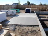 The patio in the back of the house.