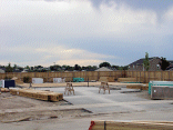 The subfloor is all finished, ready for walls to start going up.