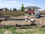 Now the concrete gets smoothed out.
