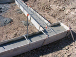 Closeup of the curing foundation.