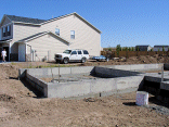 The garage foundation.