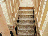 Closer view of the stairs from the top.