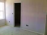 Overall view of trim in the guest bedroom.